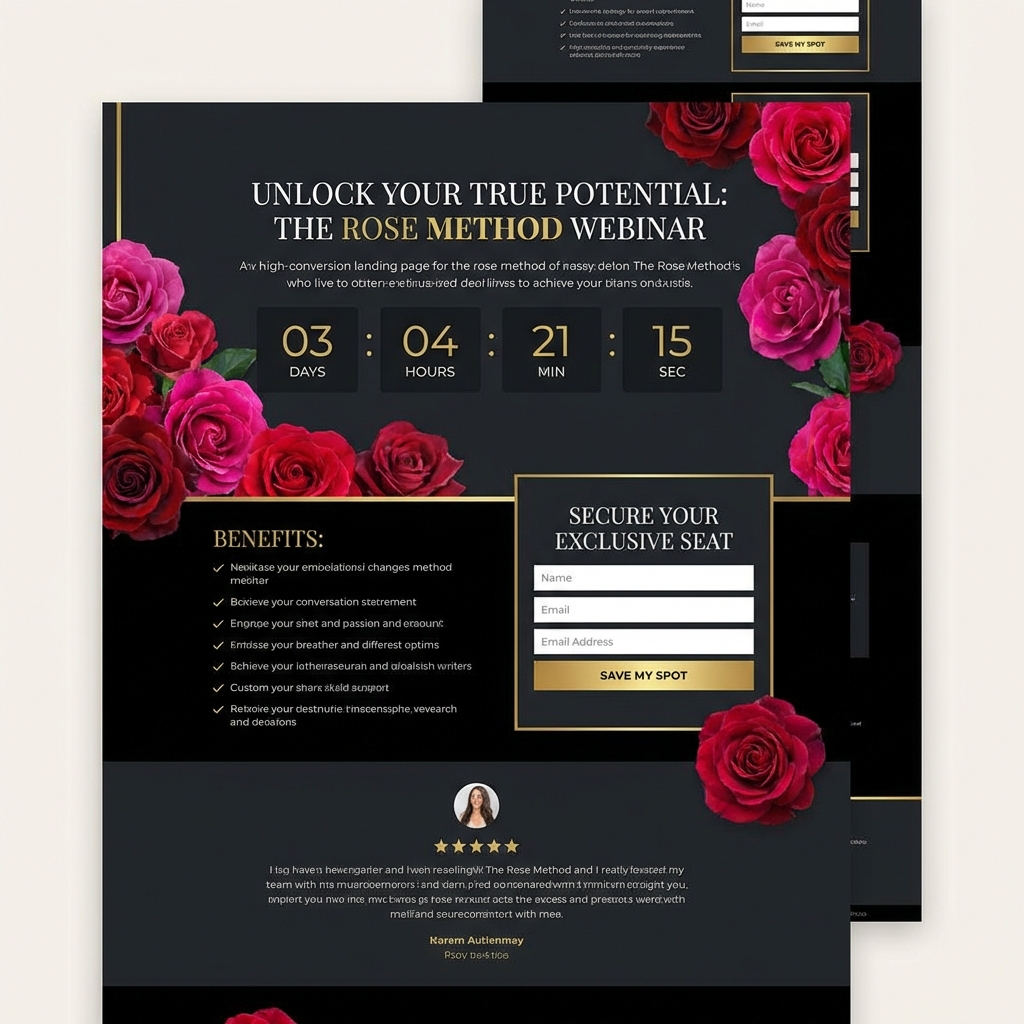 Preview do template Foco em Eventos - Captura de alto impacto para webinars, workshops e eventos ao vivo.